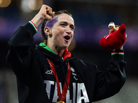 Martina Caironi of Italy wins a gold medal in the Women's 100m - T63 Final at Stade de France during the Paris 2024 Paralympic Games in Pari...