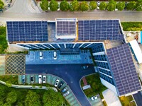 Photovoltaic panels are installed on the roofs of enterprises in Yuexi Economic Development Zone in Anqing, China, on September 8, 2024. (