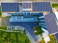 Photovoltaic panels are installed on the roofs of enterprises in Yuexi Economic Development Zone in Anqing, China, on September 8, 2024. (