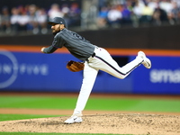 New York Mets relief pitcher Danny Young #81 throws during the eighth inning of the baseball game against the Cincinnati Reds at Citi Field...