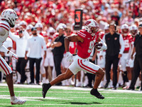 Wisconsin Badgers wide receiver Bryson Green #9 outruns the defense of the South Dakota Coyotes at Camp Randall Stadium in Madison, Wisconsi...