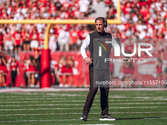 Wisconsin Badgers Head Coach Luke Fickell is at Camp Randall Stadium in Madison, Wisconsin, on September 7, 2024. (