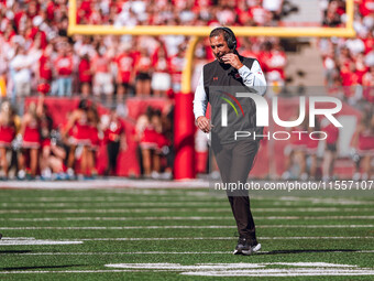 Wisconsin Badgers Head Coach Luke Fickell is at Camp Randall Stadium in Madison, Wisconsin, on September 7, 2024. (