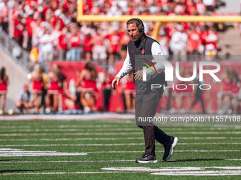 Wisconsin Badgers Head Coach Luke Fickell is at Camp Randall Stadium in Madison, Wisconsin, on September 7, 2024. (