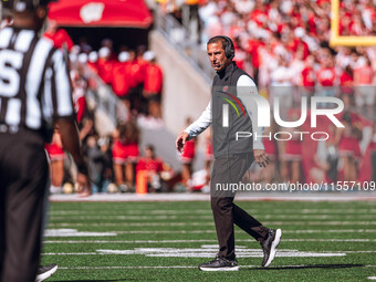 Wisconsin Badgers Head Coach Luke Fickell is at Camp Randall Stadium in Madison, Wisconsin, on September 7, 2024. (