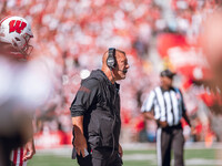 Wisconsin Badgers Offensive Coordinator Phil Longo is at Camp Randall Stadium in Madison, Wisconsin, on September 7, 2024. (