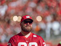 The Wisconsin Badgers play against the South Dakota Coyotes at Camp Randall Stadium in Madison, Wisconsin, on September 7, 2024. (