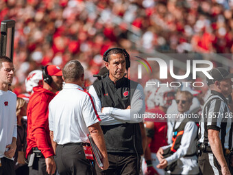 Wisconsin Badgers Head Coach Luke Fickell is at Camp Randall Stadium in Madison, Wisconsin, on September 7, 2024. (