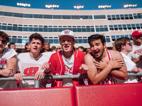 The Wisconsin Badgers play against the South Dakota Coyotes at Camp Randall Stadium in Madison, Wisconsin, on September 7, 2024. (