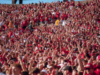 Wisconsin Badger fans celebrate at Camp Randall Stadium in Madison, Wisconsin, on September 7, 2024. (