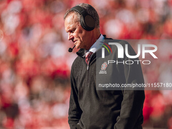 South Dakota Head Coach Bob Nielson is at Camp Randall Stadium in Madison, Wisconsin, on September 7, 2024. (