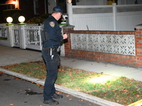 Police presence at the crime scene where three people are shot at 132-45 220th Street in Jamaica, Queens, New York, United States, on Septem...