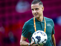 Referee Donatas Rumsas officiates the match between the Netherlands and Bosnia and Herzegovina at the Philips Stadium for the UEFA Nations L...