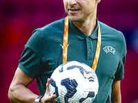 Referee Donatas Rumsas officiates the match between the Netherlands and Bosnia and Herzegovina at the Philips Stadium for the UEFA Nations L...