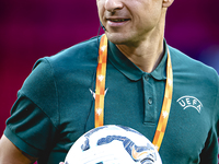 Referee Donatas Rumsas officiates the match between the Netherlands and Bosnia and Herzegovina at the Philips Stadium for the UEFA Nations L...