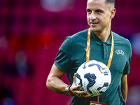 Referee Donatas Rumsas officiates the match between the Netherlands and Bosnia and Herzegovina at the Philips Stadium for the UEFA Nations L...