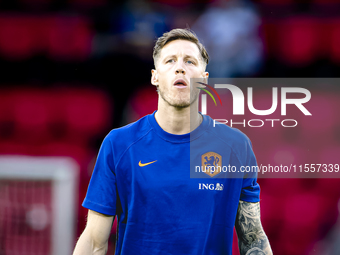 Netherlands forward Wout Weghorst plays during the match between the Netherlands and Bosnia and Herzegovina at the Philips Stadium for the U...