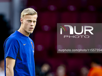 Netherlands defender Jan-Paul van Hecke plays during the match between the Netherlands and Bosnia and Herzegovina at the Philips Stadium for...