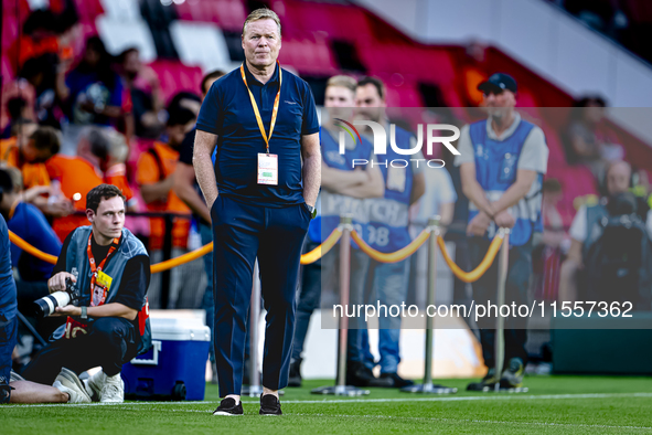 Netherlands trainer Ronald Koeman during the match between the Netherlands and Bosnia and Herzegovina at the Philips Stadium for the UEFA Na...