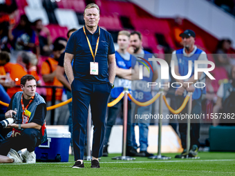 Netherlands trainer Ronald Koeman during the match between the Netherlands and Bosnia and Herzegovina at the Philips Stadium for the UEFA Na...