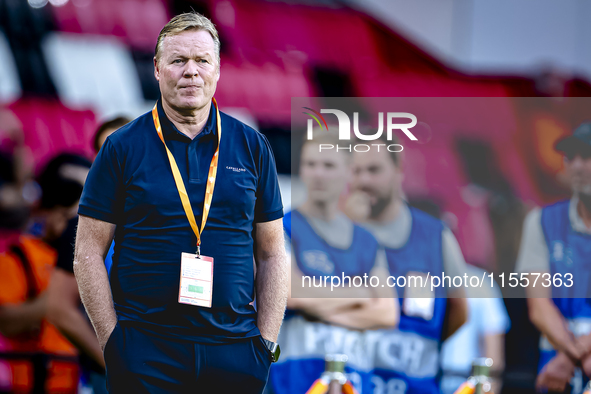 Netherlands trainer Ronald Koeman during the match between the Netherlands and Bosnia and Herzegovina at the Philips Stadium for the UEFA Na...