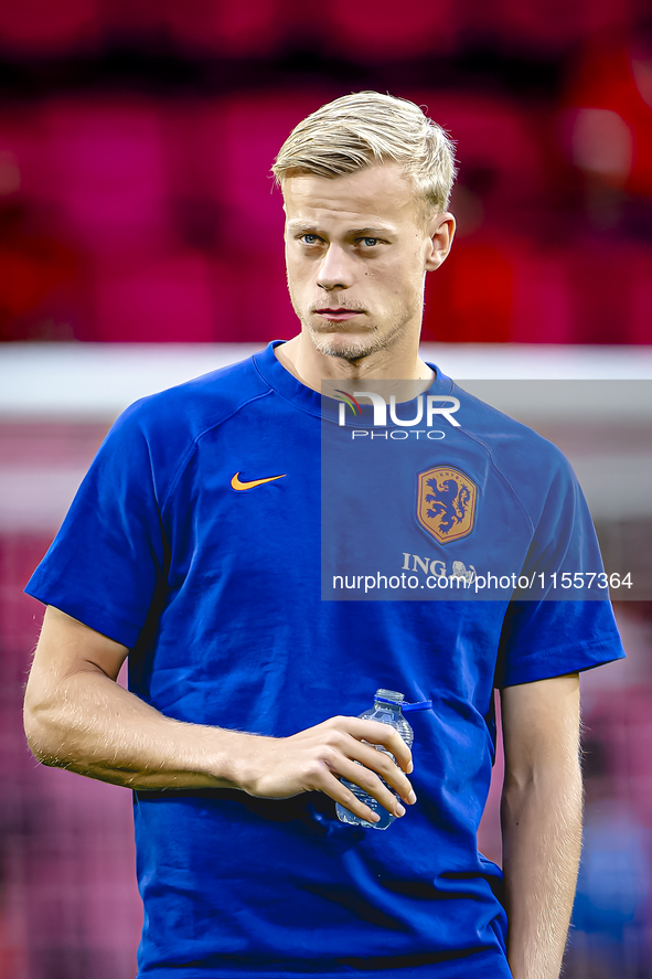 Netherlands defender Jan-Paul van Hecke plays during the match between the Netherlands and Bosnia and Herzegovina at the Philips Stadium for...