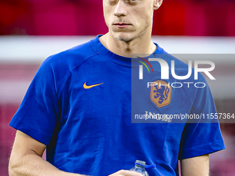 Netherlands defender Jan-Paul van Hecke plays during the match between the Netherlands and Bosnia and Herzegovina at the Philips Stadium for...