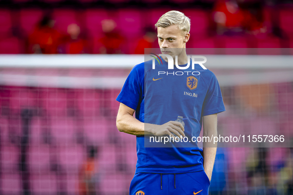 Netherlands defender Jan-Paul van Hecke plays during the match between the Netherlands and Bosnia and Herzegovina at the Philips Stadium for...