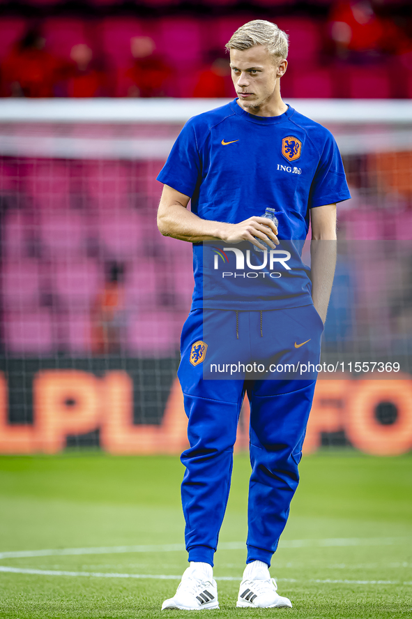 Netherlands defender Jan-Paul van Hecke plays during the match between the Netherlands and Bosnia and Herzegovina at the Philips Stadium for...