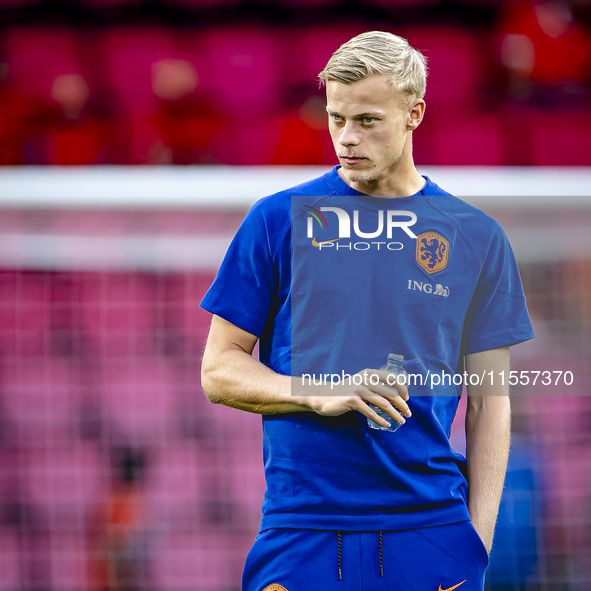 Netherlands defender Jan-Paul van Hecke plays during the match between the Netherlands and Bosnia and Herzegovina at the Philips Stadium for...