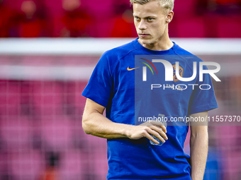 Netherlands defender Jan-Paul van Hecke plays during the match between the Netherlands and Bosnia and Herzegovina at the Philips Stadium for...