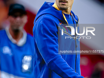 Netherlands goalkeeper Nick Olij during the match between the Netherlands and Bosnia and Herzegovina at the Philips Stadium for the UEFA Nat...