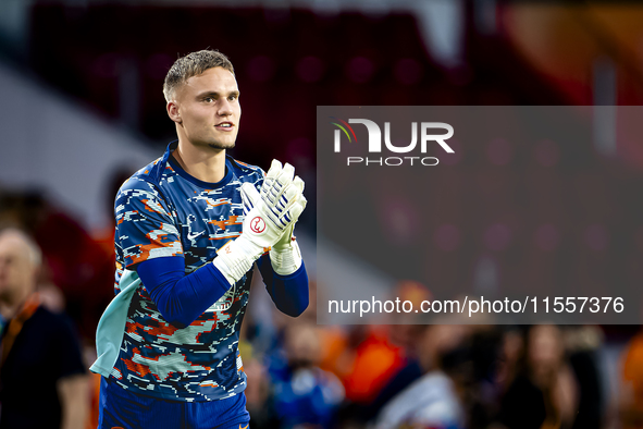 Netherlands goalkeeper Bart Verbruggen during the match between the Netherlands and Bosnia and Herzegovina at the Philips Stadium for the UE...