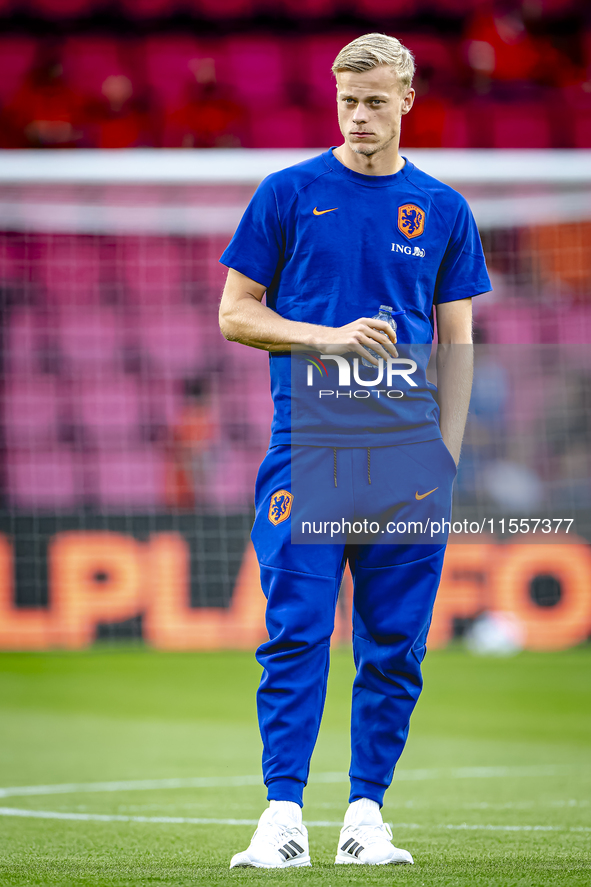 Netherlands defender Jan-Paul van Hecke plays during the match between the Netherlands and Bosnia and Herzegovina at the Philips Stadium for...