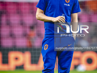 Netherlands defender Jan-Paul van Hecke plays during the match between the Netherlands and Bosnia and Herzegovina at the Philips Stadium for...