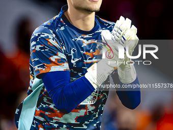 Netherlands goalkeeper Bart Verbruggen during the match between the Netherlands and Bosnia and Herzegovina at the Philips Stadium for the UE...