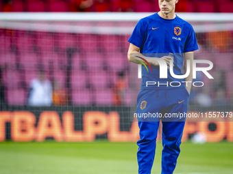 Netherlands defender Jan-Paul van Hecke plays during the match between the Netherlands and Bosnia and Herzegovina at the Philips Stadium for...