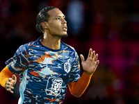 Netherlands defender Virgil van Dijk plays during the match between the Netherlands and Bosnia and Herzegovina at the Philips Stadium for th...