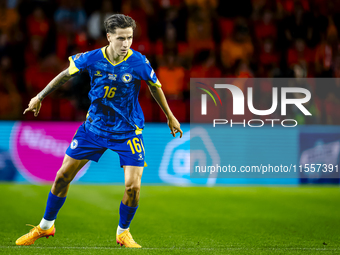 Bosnia and Herzegovina midfielder Denis Huseinbasic plays during the match between the Netherlands and Bosnia and Herzegovina at the Philips...