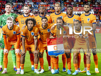 Netherlands goalkeeper Bart Verbruggen, Netherlands defender Matthijs de Ligt, Netherlands midfielder Ryan Gravenberch, Netherlands defender...