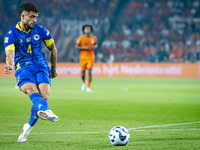 Bosnia and Herzegovina defender Jusuf Gazibegovic plays during the match between the Netherlands and Bosnia and Herzegovina at the Philips S...