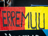 Banner Erremuu during the match between the Netherlands and Bosnia and Herzegovina at the Philips Stadium for the UEFA Nations League, Leagu...