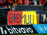 Banner Erremuu during the match between the Netherlands and Bosnia and Herzegovina at the Philips Stadium for the UEFA Nations League, Leagu...