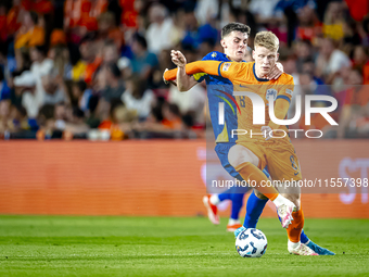 Netherlands midfielder Jerdy Schouten plays during the match between the Netherlands and Bosnia and Herzegovina at the Philips Stadium for t...