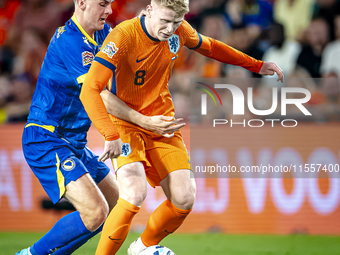 Netherlands midfielder Jerdy Schouten plays during the match between the Netherlands and Bosnia and Herzegovina at the Philips Stadium for t...