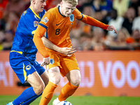 Netherlands midfielder Jerdy Schouten plays during the match between the Netherlands and Bosnia and Herzegovina at the Philips Stadium for t...