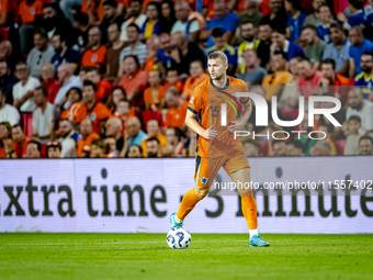 Netherlands defender Matthijs de Ligt plays during the match between the Netherlands and Bosnia and Herzegovina at the Philips Stadium for t...