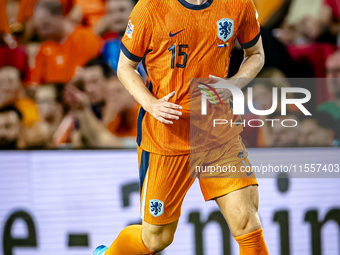 Netherlands defender Matthijs de Ligt plays during the match between the Netherlands and Bosnia and Herzegovina at the Philips Stadium for t...