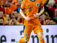 Netherlands defender Matthijs de Ligt plays during the match between the Netherlands and Bosnia and Herzegovina at the Philips Stadium for t...