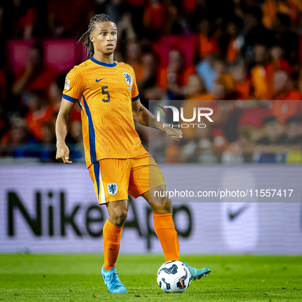 Netherlands defender Nathan Ake plays during the match between the Netherlands and Bosnia and Herzegovina at the Philips Stadium for the UEF...